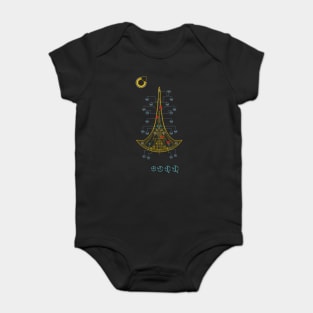 Spaceship blueprint - weapons Baby Bodysuit